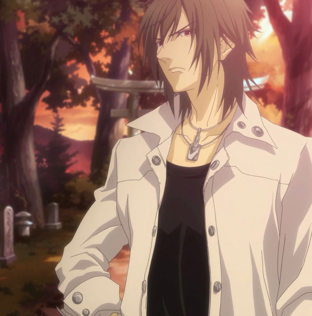 Man white jacket forest trees free wallpaper - medium preview image