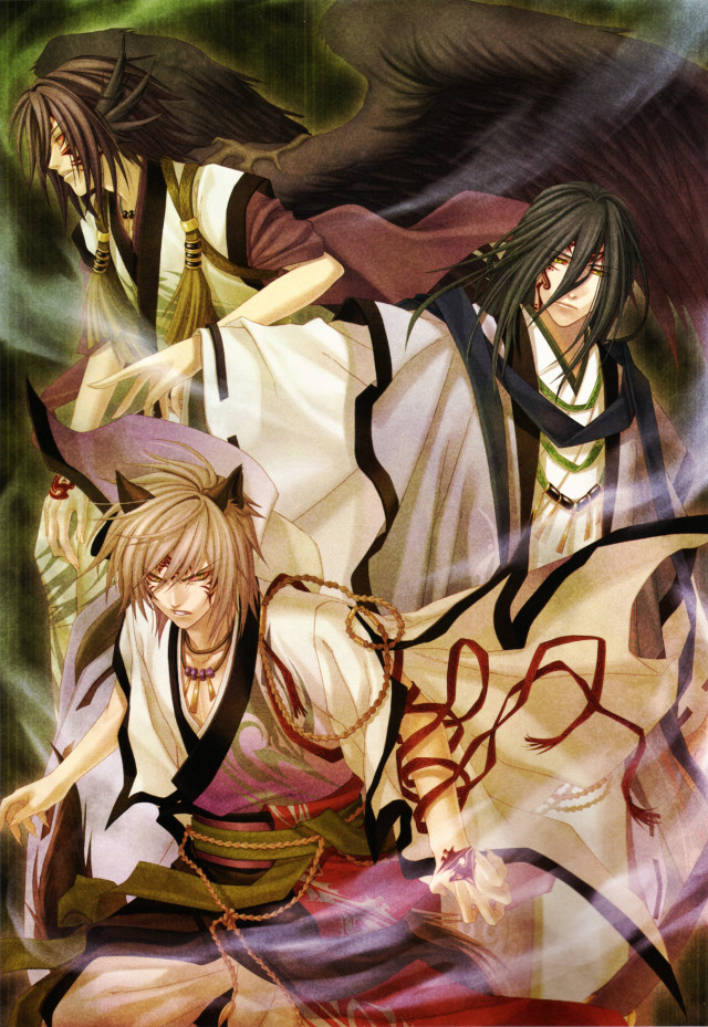 Anime characters long hair group #2 free wallpaper - medium preview image