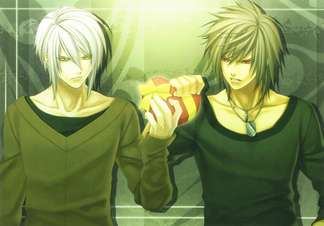 Anime characters coffee banana holding free wallpaper - medium preview image