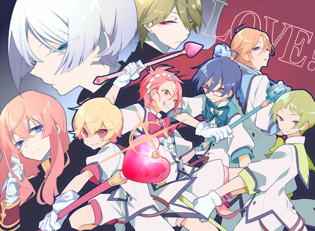 Anime characters heart group love free wallpaper - medium preview image