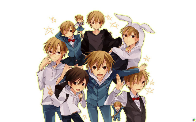 Anime characters group pose stars free wallpaper - medium preview image