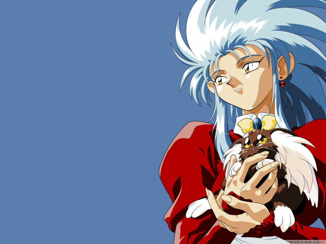 Blue hair man cat sky free wallpaper - medium preview image