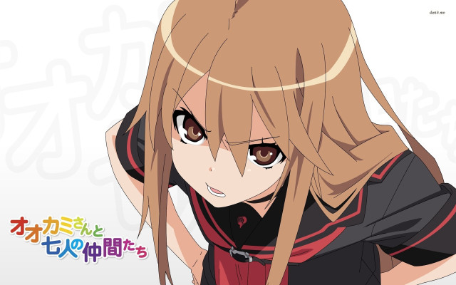 Anime girl long hair brown free wallpaper - medium preview image