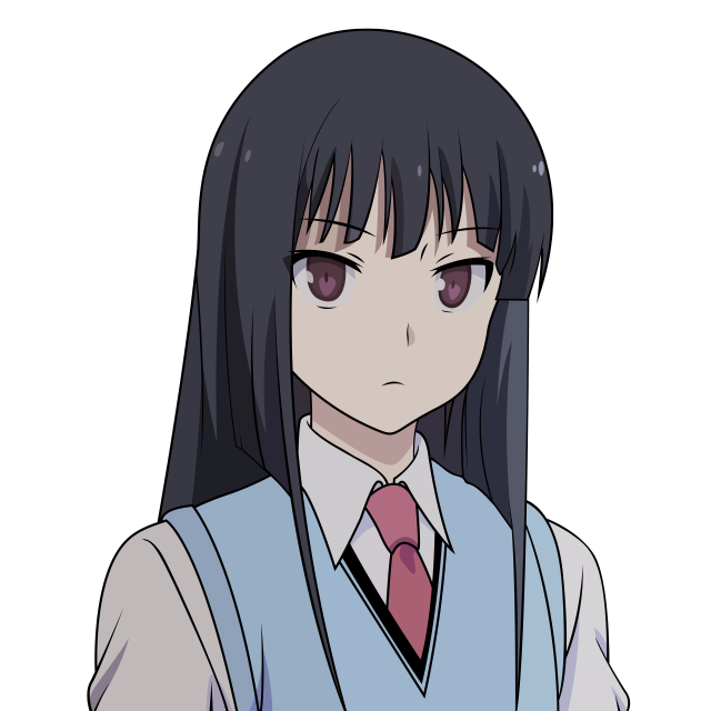 Girl black hair vest tie free wallpaper - medium preview image