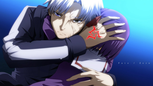 Whitehair purpleshirt hug whiteman redstar free wallpaper - medium preview image