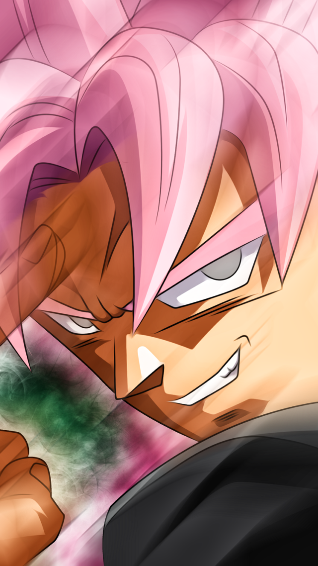 Cartoon character pink hair black free wallpaper - medium preview image
