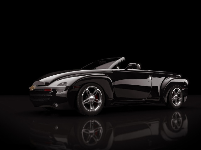 Black sports car black background free wallpaper - medium preview image