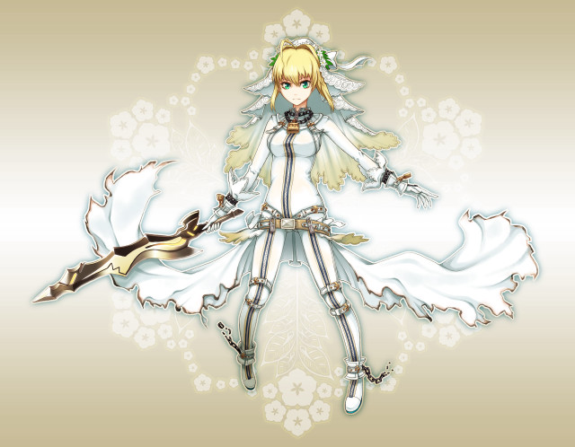 Anime angel sword wings flower free wallpaper - medium preview image