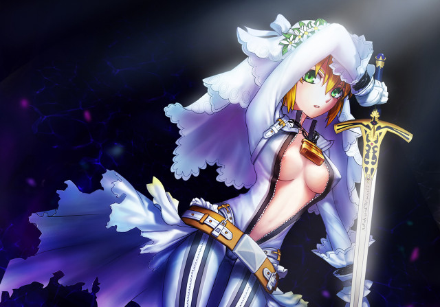 Nero claudius bride sword purple free wallpaper - medium preview image