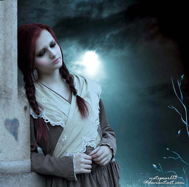 Red haired woman white dress #3 free wallpaper - medium preview image