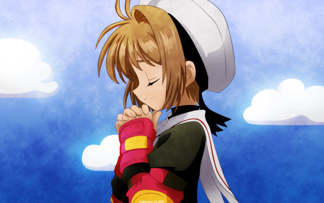 Person hat uniform water clouds free wallpaper - medium preview image