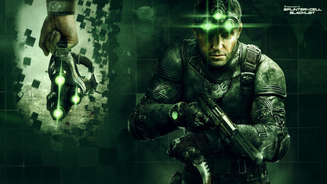 Man holding gun green light free wallpaper - medium preview image