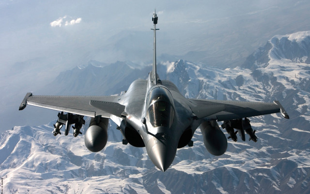 Fighter jet mountain range sky #2 free wallpaper - medium preview image