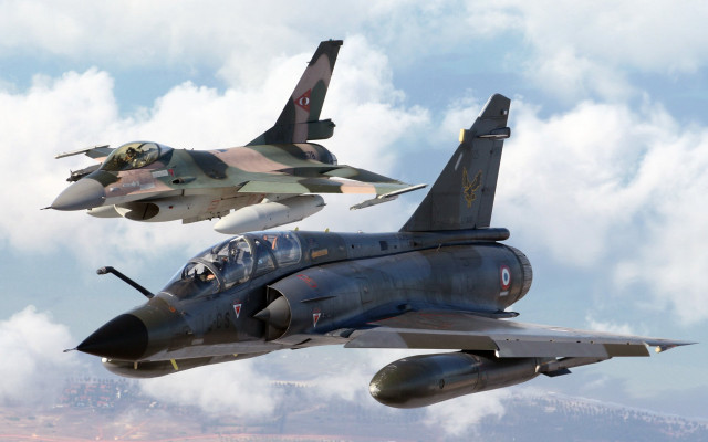 Fighter jets flying sky clouds #4 free wallpaper - medium preview image