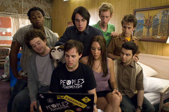 People sitting bed laptop stuffed free wallpaper - medium preview image