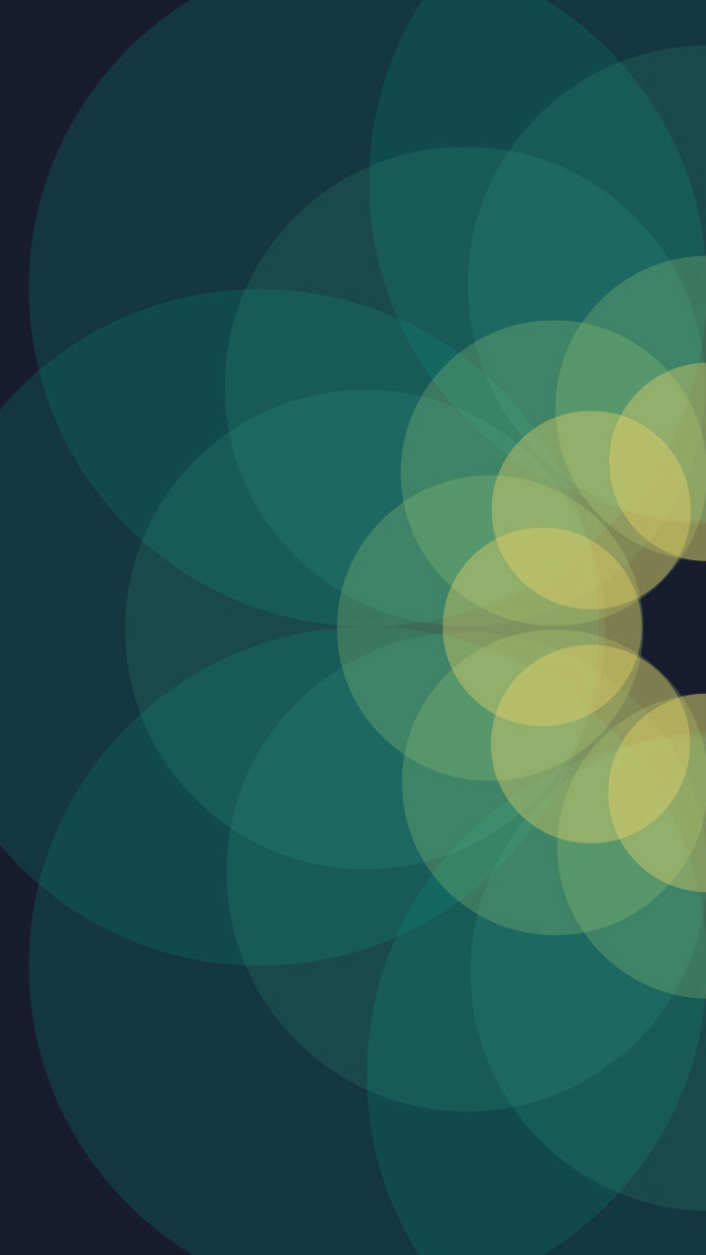 Green yellow flower black center free wallpaper - medium preview image