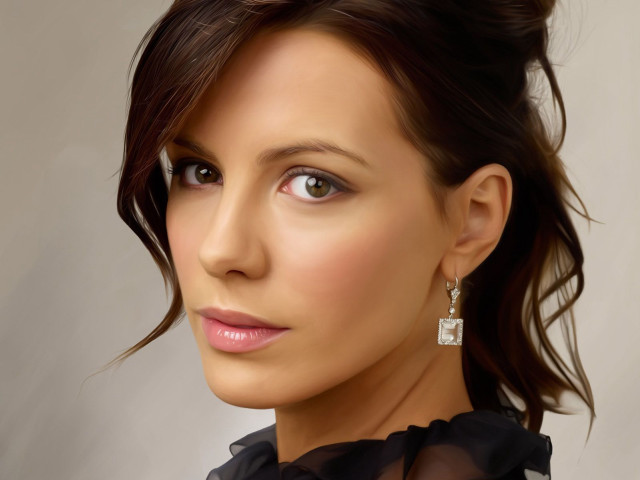 Woman black top earrings blouse free wallpaper - medium preview image