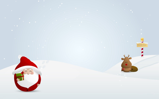 Santa claus snow bag gifts free wallpaper - medium preview image