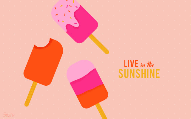 Popsicles sprinkles pink background quote free wallpaper - medium preview image
