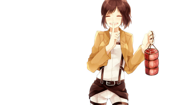Woman red object yellow jacket free wallpaper - medium preview image