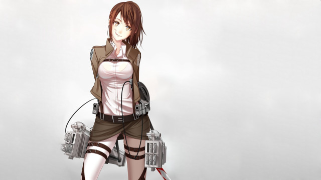 Woman short skirt jacket gun #2 free wallpaper - medium preview image
