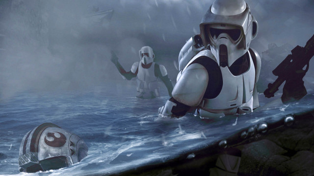 People water stormtrooper background foreground free wallpaper - medium preview image