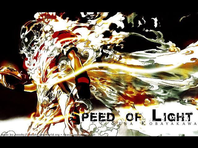 Man fire water speed light free wallpaper - medium preview image