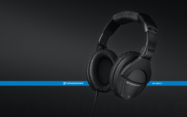 Headphones microphone blue line ambient free wallpaper - medium preview image