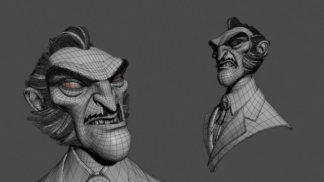 Creepy 3d model man face free wallpaper - medium preview image