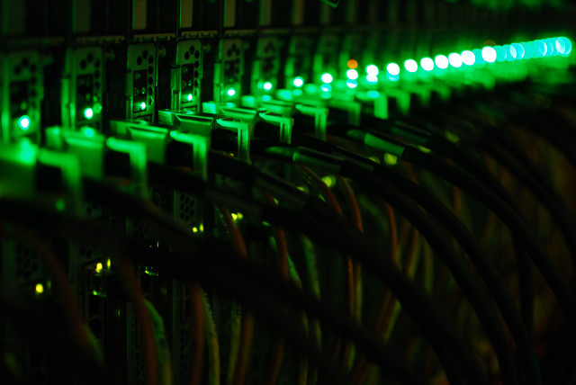 Wires connected server dark room free wallpaper - medium preview image
