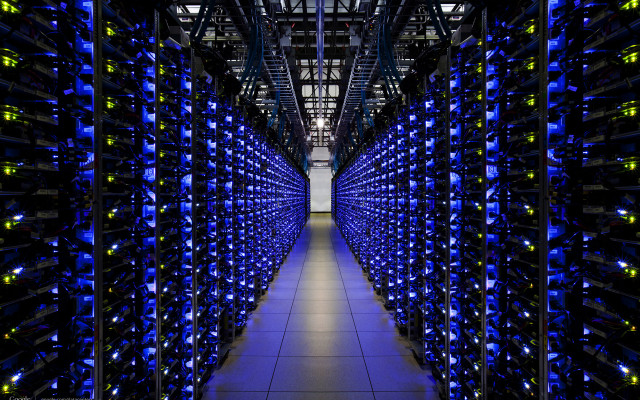 Blue yellow wine bottles warehouse free wallpaper - medium preview image