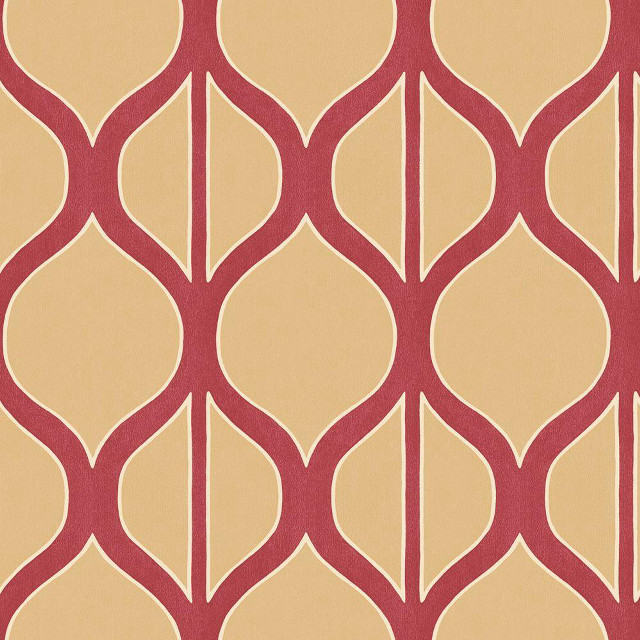 Red beige wallpaper geometric design free wallpaper - medium preview image