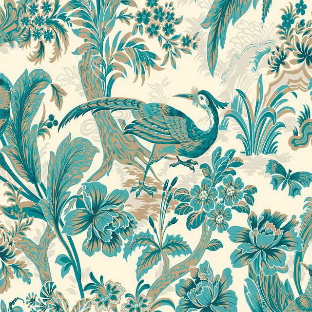 Blue white wallpaper birds flowers #3 free wallpaper - medium preview image