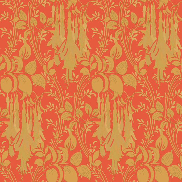 Red yellow floral leaves autumn free wallpaper - medium preview image