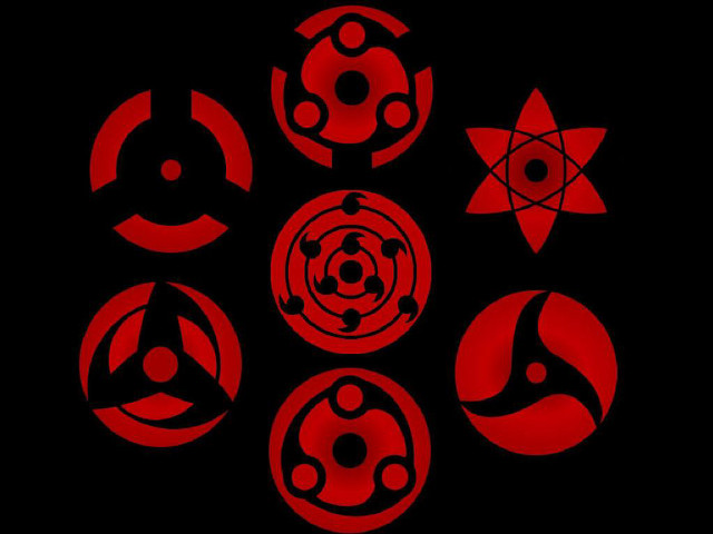 Red symbols black background red free wallpaper - medium preview image