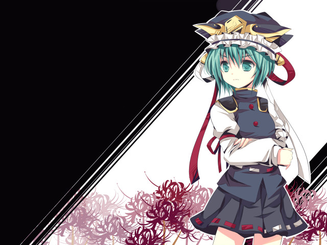 Anime girl hat dress black free wallpaper - medium preview image