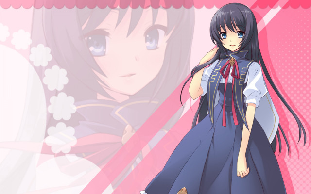 Girl dress cat shoulder pink free wallpaper - medium preview image
