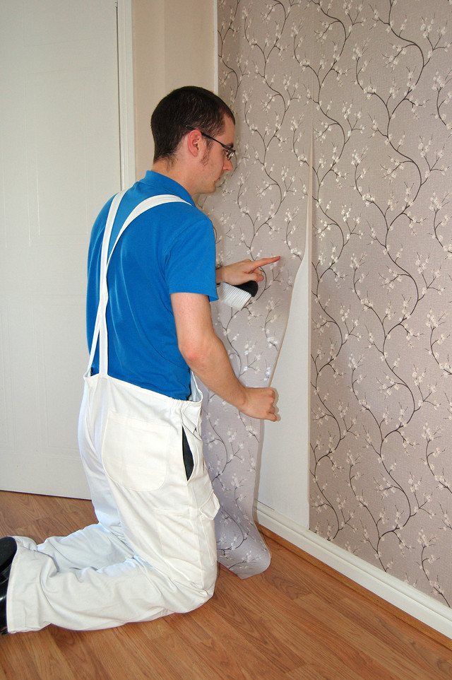 Man painting wall roller brush #4 free wallpaper - medium preview image