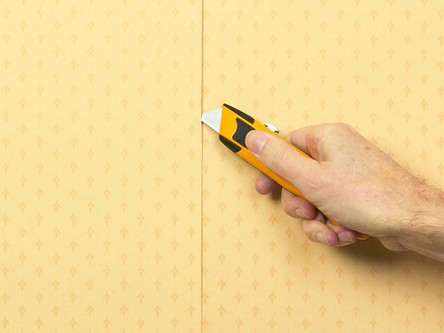 Hand pencil yellow wall pattern free wallpaper - medium preview image