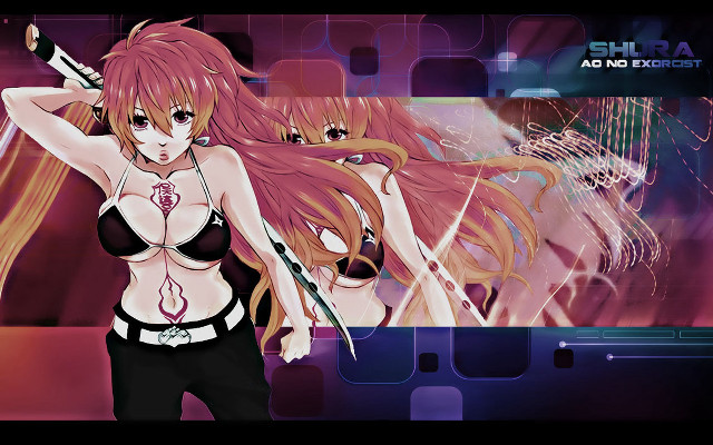 Girl pink hair sword futuristic free wallpaper - medium preview image
