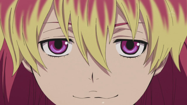 Blonde pink hair purple eyes free wallpaper - medium preview image