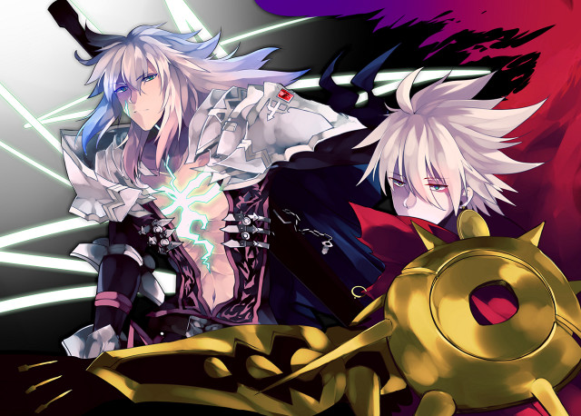 Anime characters standing wall clock free wallpaper - medium preview image