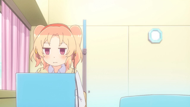 Girl laptop room open door free wallpaper - medium preview image
