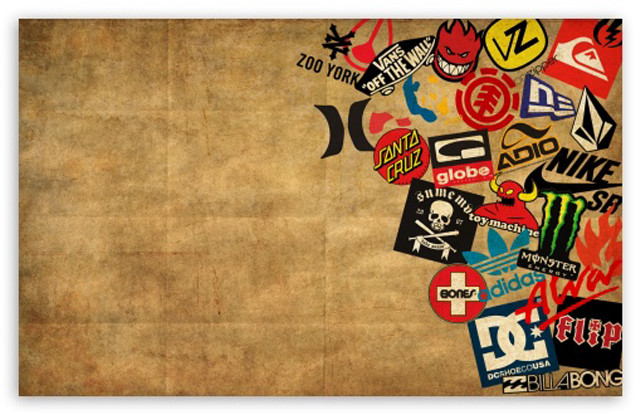 Stickers on paper collage colorful free wallpaper - medium preview image