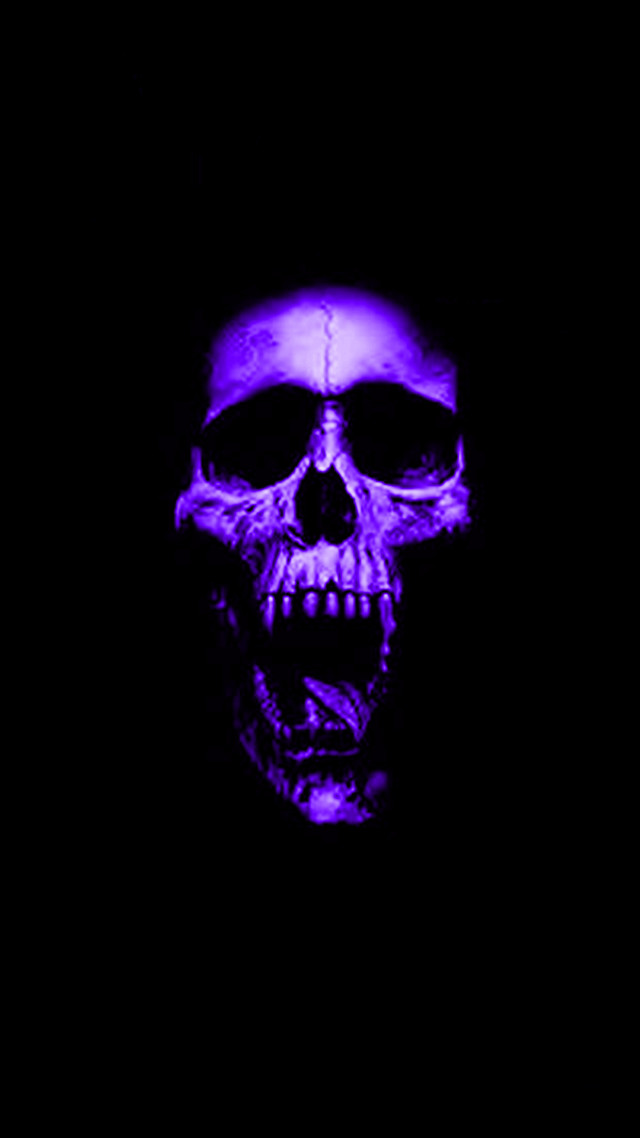 Skull purple light dark night free wallpaper - medium preview image
