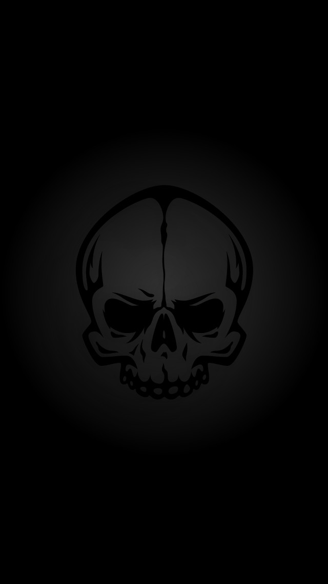 Black skull gothic death greyscale free wallpaper - medium preview image