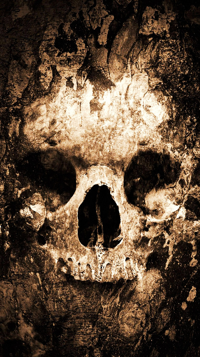Skull hole sepia black image free wallpaper - medium preview image