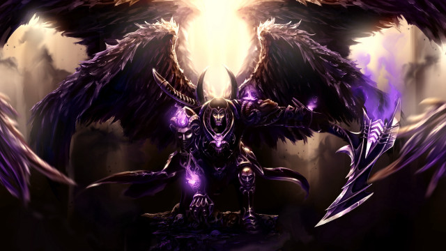 Purple angel demon body large free wallpaper - medium preview image