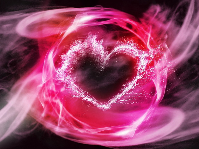 Heart red moon glowing energy free wallpaper - medium preview image