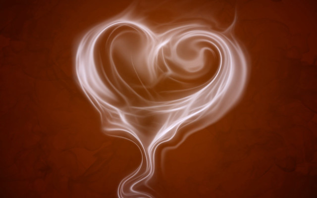 Heart shaped smoke red background free wallpaper - medium preview image